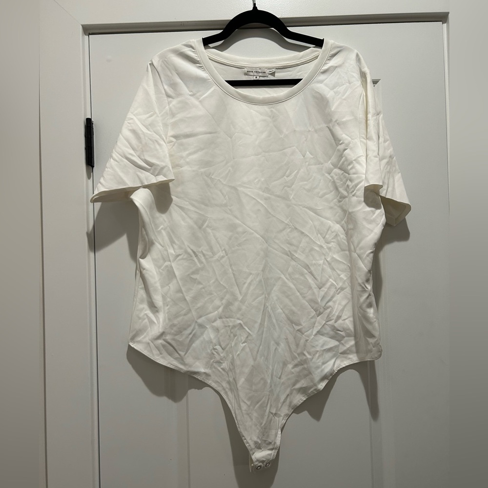 Good American Sculpting Crewneck Short Sleeve Tee Bodysuit Sz 8 / 5XL